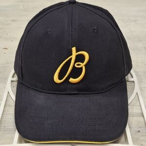 Brietling Organic Cotton Adjustable Buckle Hat - Navy Blue & Gold - OSFA